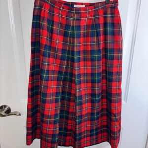 Vintage Pendelton Tartan Plaid Below Knee Skirt - Sz 12
